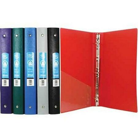 BAZIC PRODUCTS Bazic 1-inch Matte Color Poly 3-Ring Binder w/ Pocket, 48PK 3132
